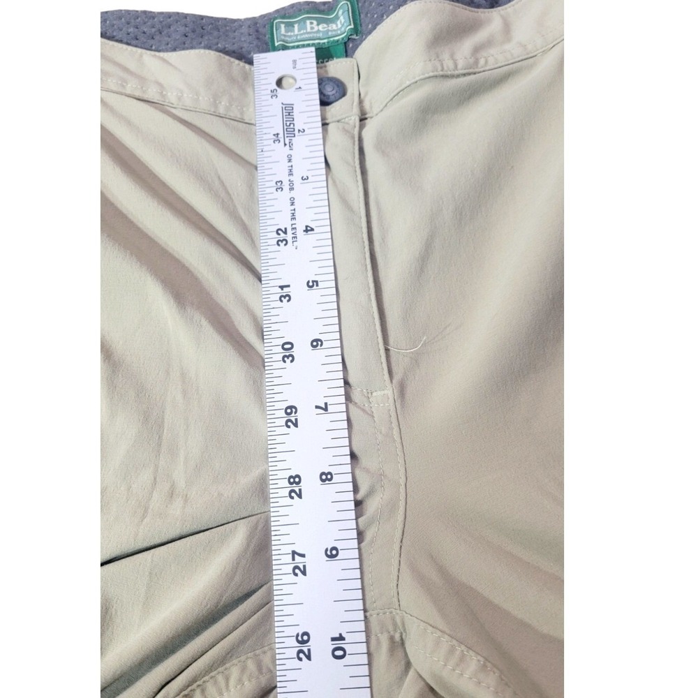 L.L. Bean Hiking Pants Women 10 Reg Tan Nylon Spandex Bungee Hem Outdoor Classic - Picture 9 of 9